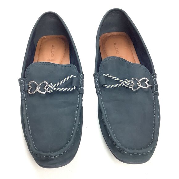 ALDO Lazuri Driving Moccasins Slip On Loafer Shoes Men\'s US 10.5 Blue Leather main image 11